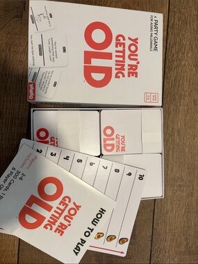 You're Getting Old Party Game - White & Red by